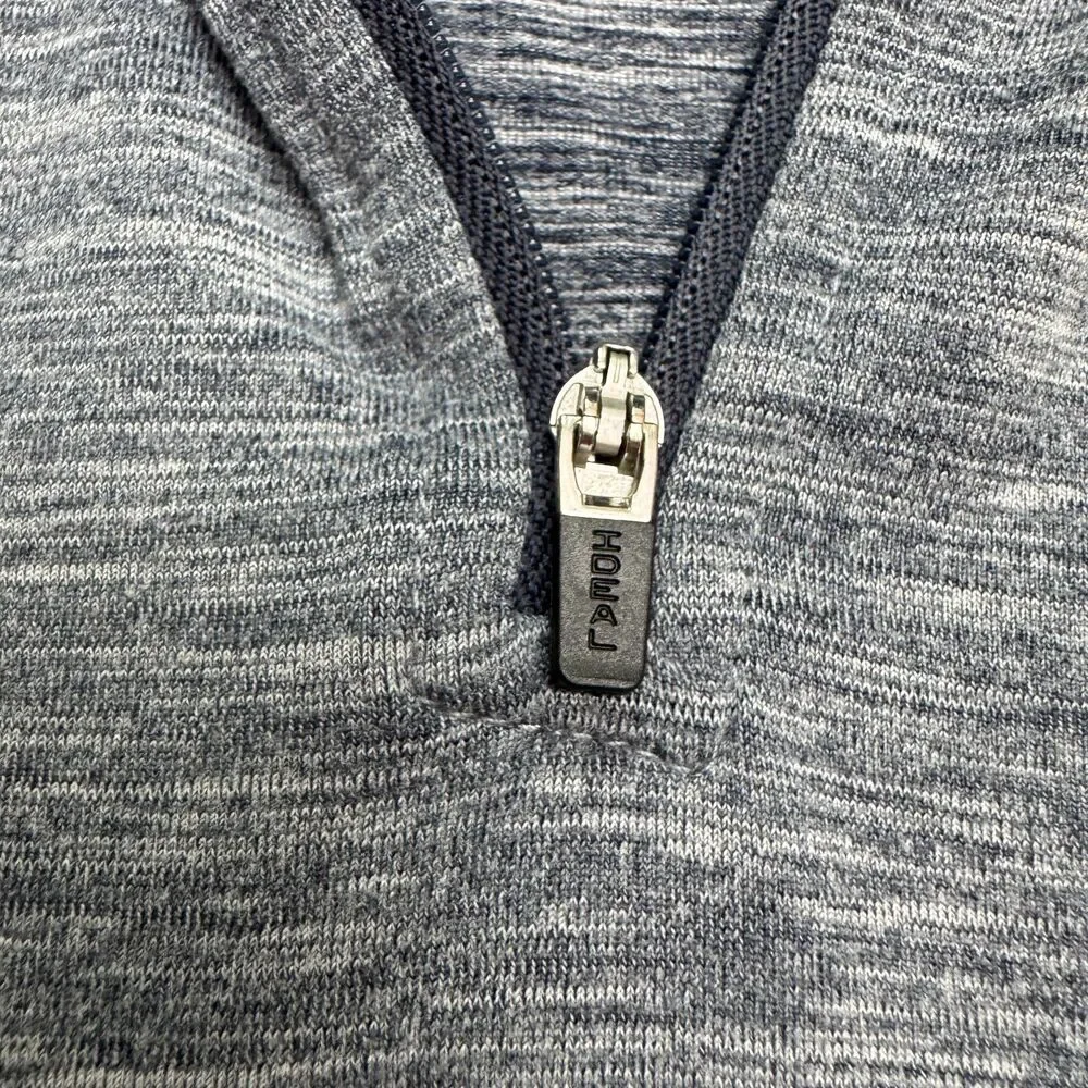 J.Crew Performance 1/4 Zip Pullover Shirt Mens Medium Heather Gray Long Sleeve